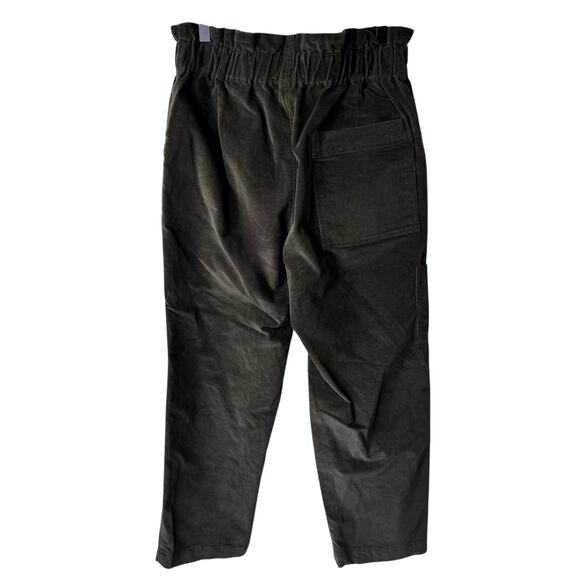PIETSIE Corduroy High Waisted Pull On Pant Cargo Pant Small Army Green - Picture 2 of 9